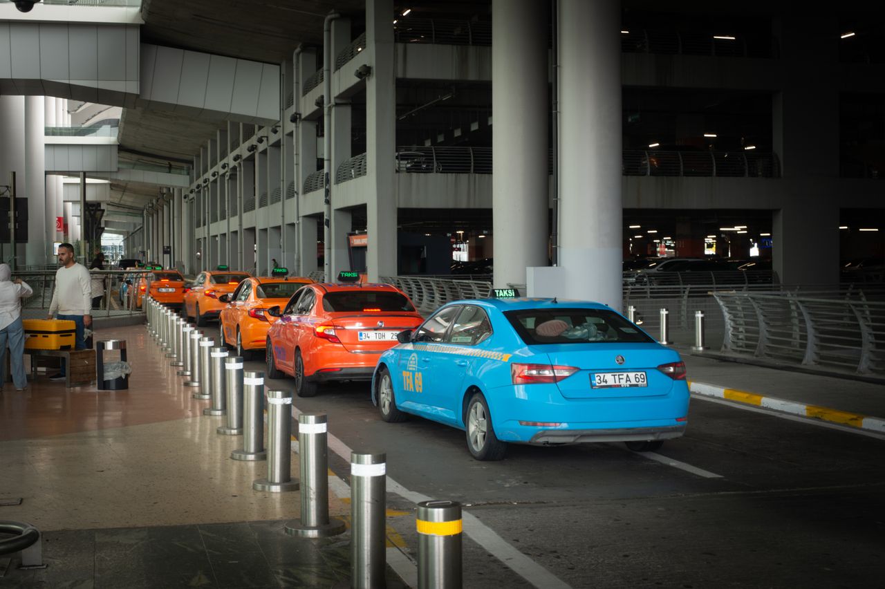 Taxi pickup zone at Guangzhou airport